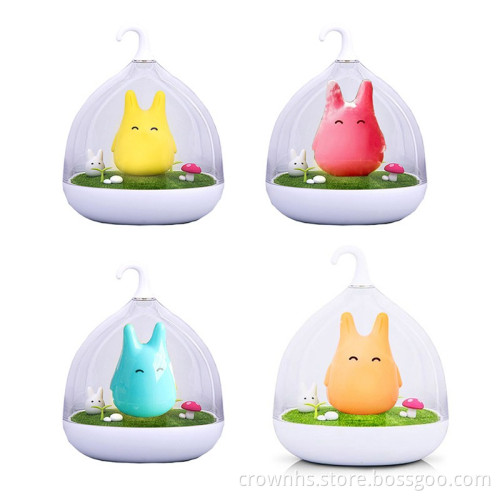 Sale Cage Totoro Wall Lamp Indoor Portable Touch Sensor USB LED Baby Kid Night Light Bedside Lamp Home Decor Bedroom